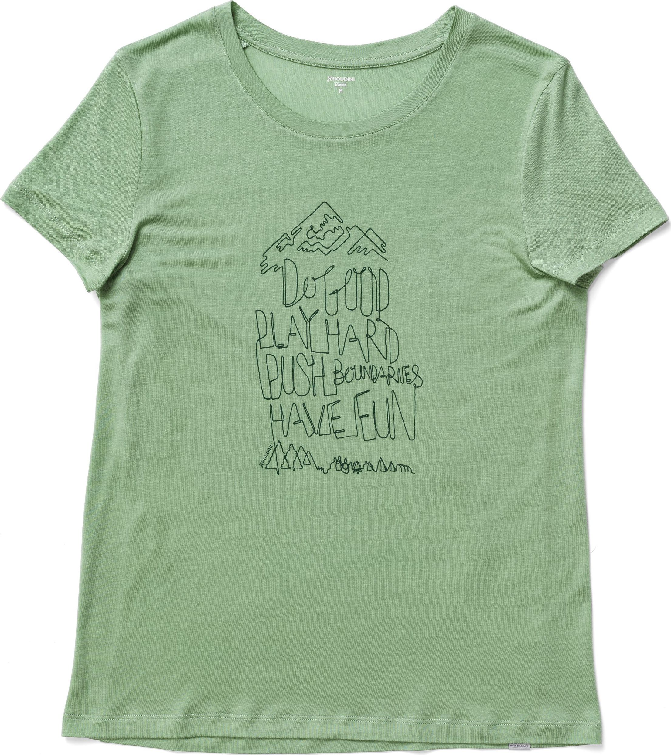 Houdini Women’s Tree Message Tee Ginkgo Green