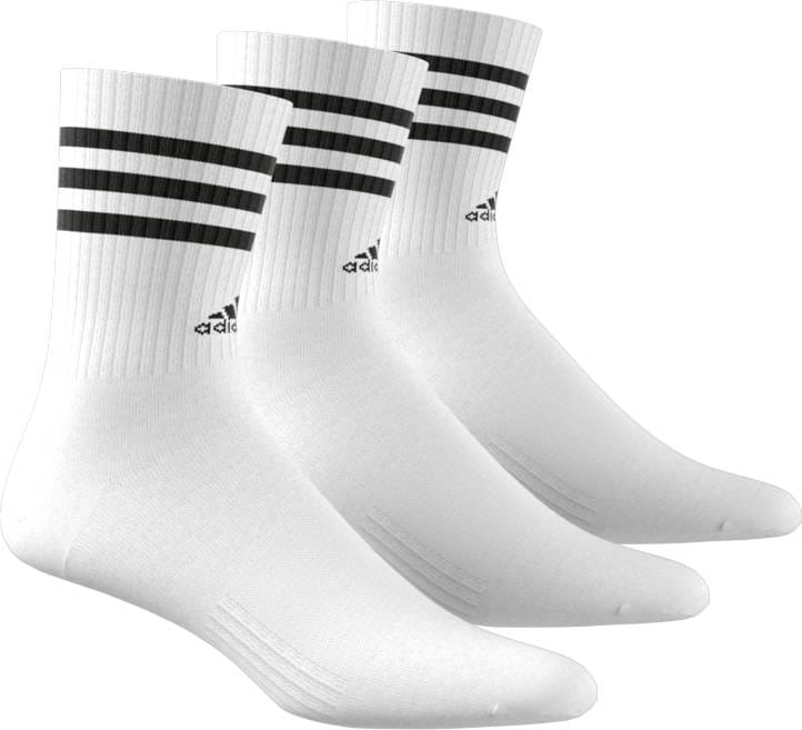 Adidas Unisex 3-Stripes Cushioned Sportswear Crew Socks 3-Pairs White/Black