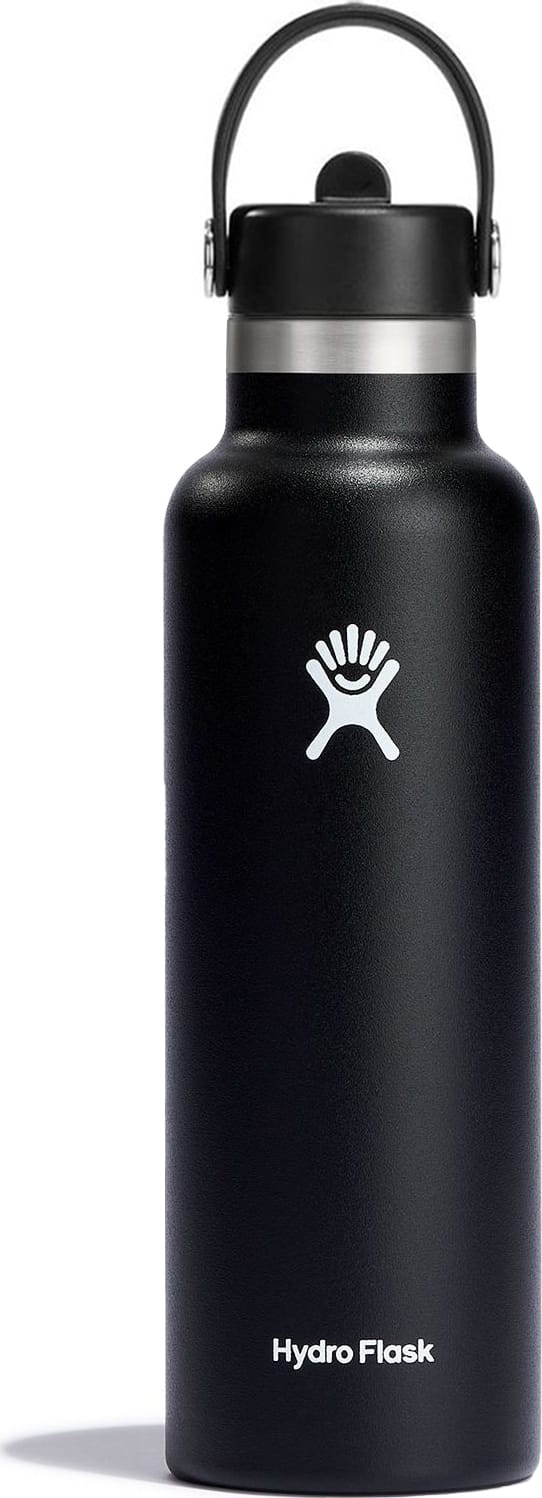 Hydro Flask Standard Mouth with Flex Straw Cap 621 ml Black Hydro Flask