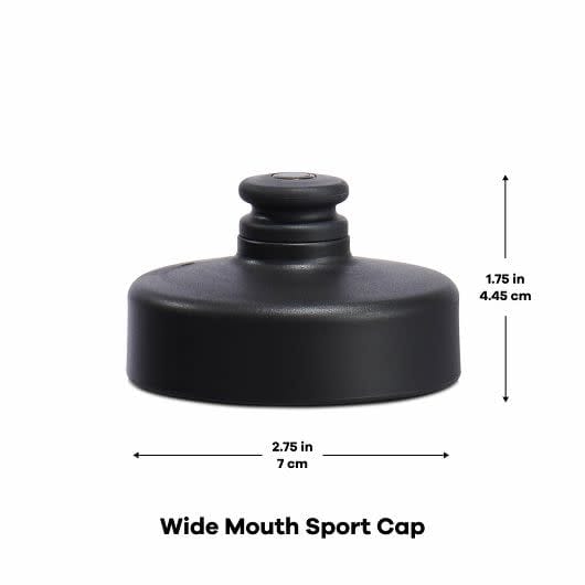 Hydro Flask Wide Sport Cap Black Hydro Flask