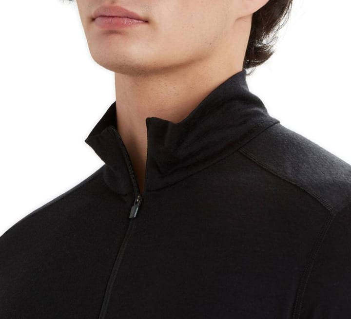 Icebreaker Men's 200 Oasis Longsleeve Half Zip Black Icebreaker