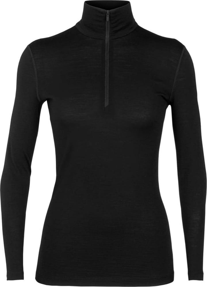 Icebreaker Women's 200 Oasis Longsleeve Half Zip Black Icebreaker