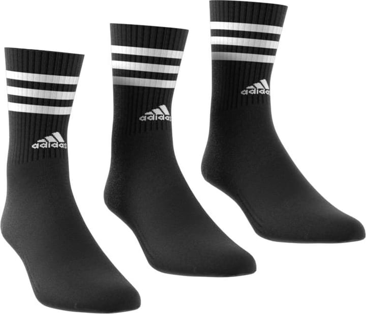 Adidas Unisex 3-Stripes Cushioned Sportswear Crew Socks 3-Pairs Black/White Adidas