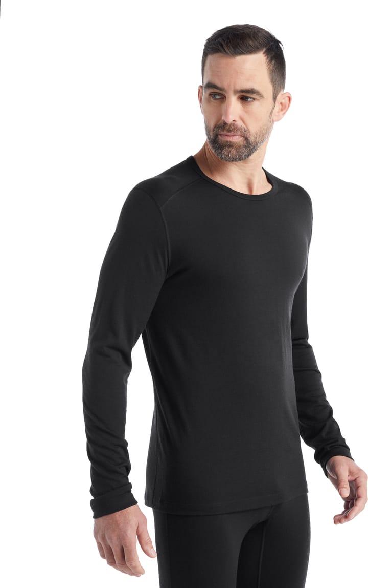 Icebreaker Men's 200 Oasis Long Sleeve Crewe Black Icebreaker