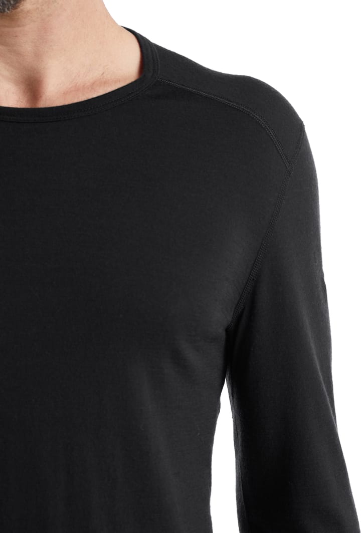 Icebreaker Men's 200 Oasis Long Sleeve Crewe Black Icebreaker