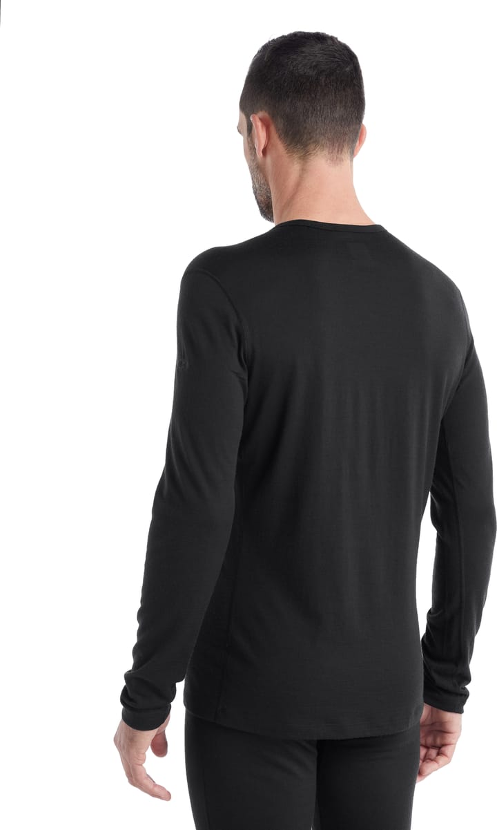 Icebreaker Men's 200 Oasis Long Sleeve Crewe Black Icebreaker