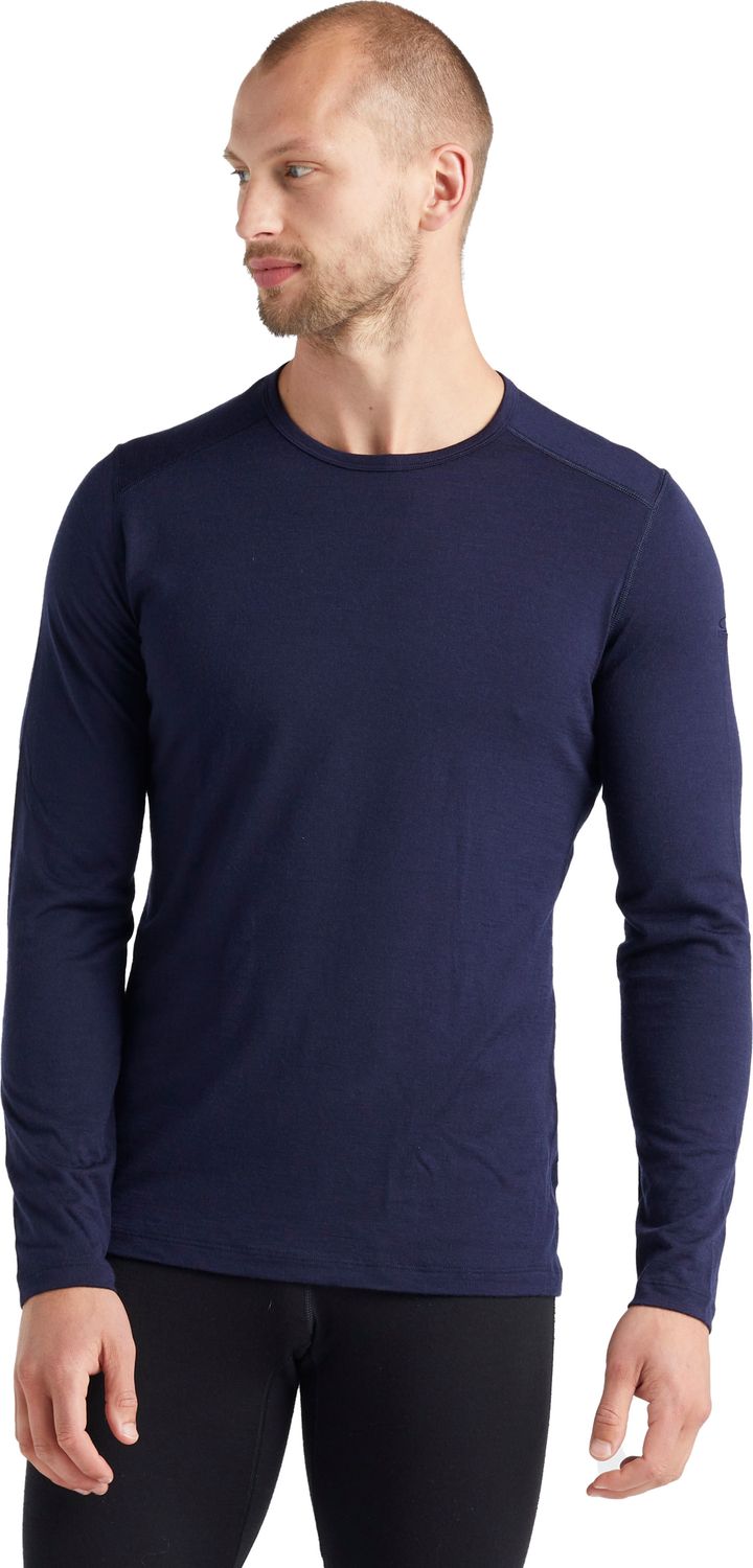 Icebreaker Men's 200 Oasis Long Sleeve Crewe Midnight Navy Icebreaker