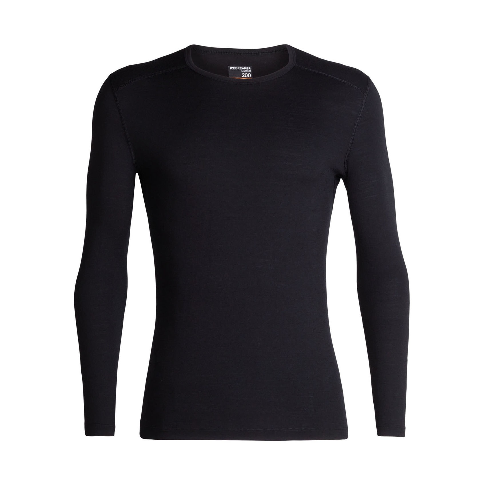 Icebreaker Men’s 200 Oasis Long Sleeve Crewe Black