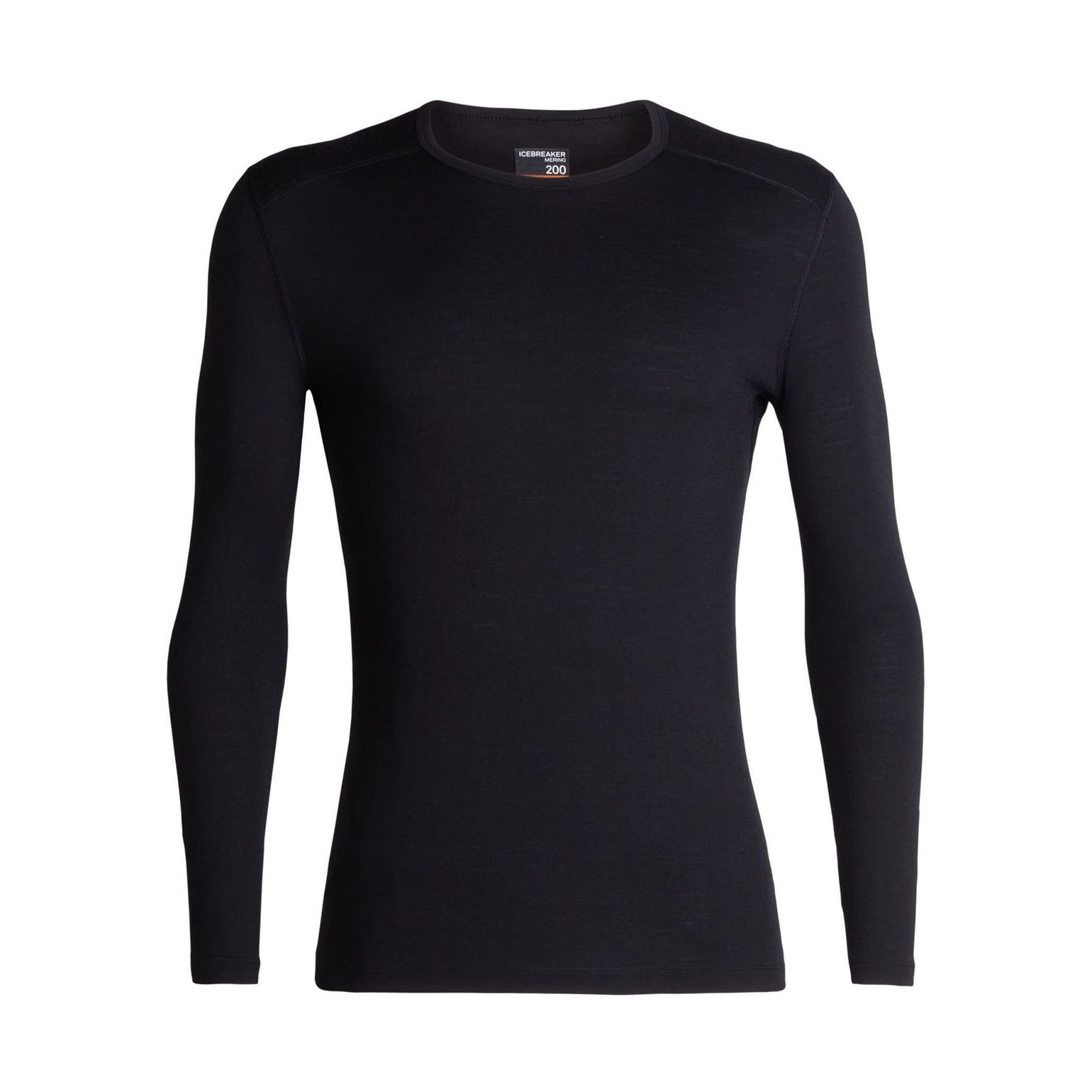 Icebreaker Men's 200 Oasis Long Sleeve Crewe Black