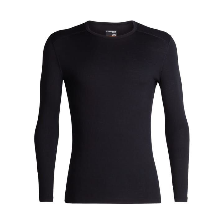 Icebreaker Men's 200 Oasis Long Sleeve Crewe Black Icebreaker