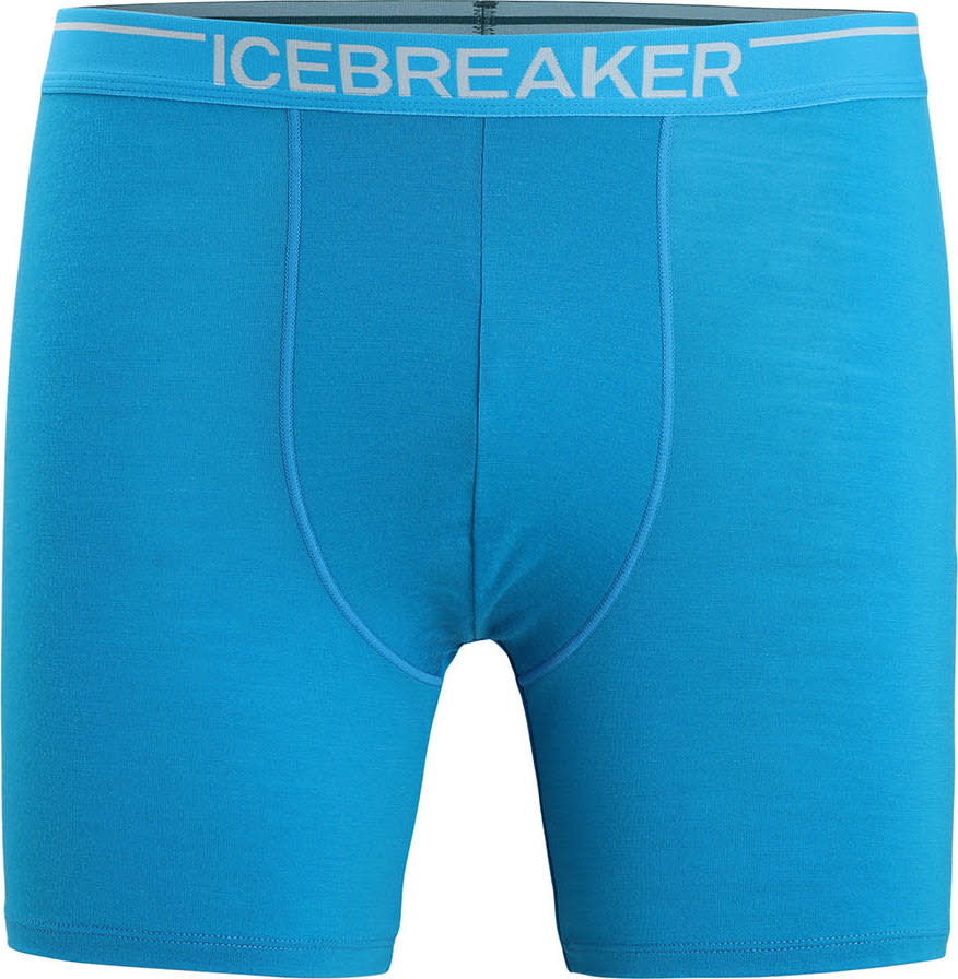 Icebreaker Men’s Anatomica Long Boxers Geo Blue