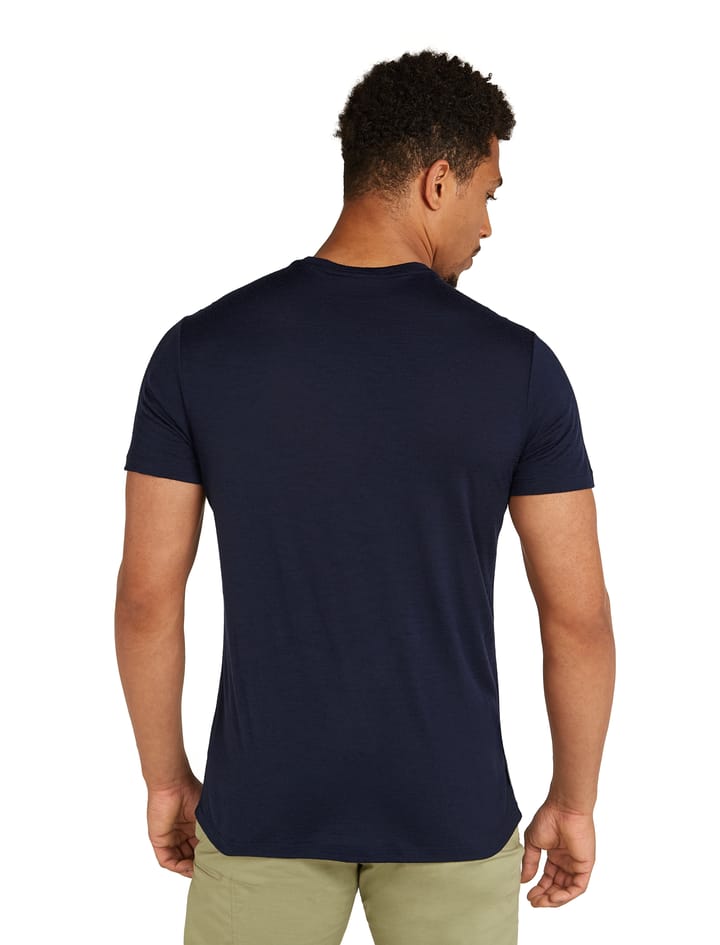 Icebreaker Men's Merino 150 Tech Lite Short Sleeve T-Shirt Polar Paddle Midnight Navy Icebreaker