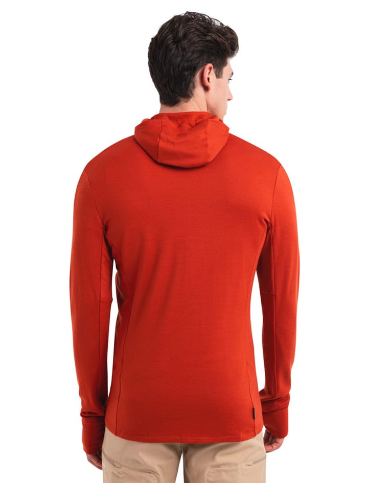 Icebreaker Men's Merino 260 Quantum III Long Sleeve Zip Hoodie  Molten Icebreaker