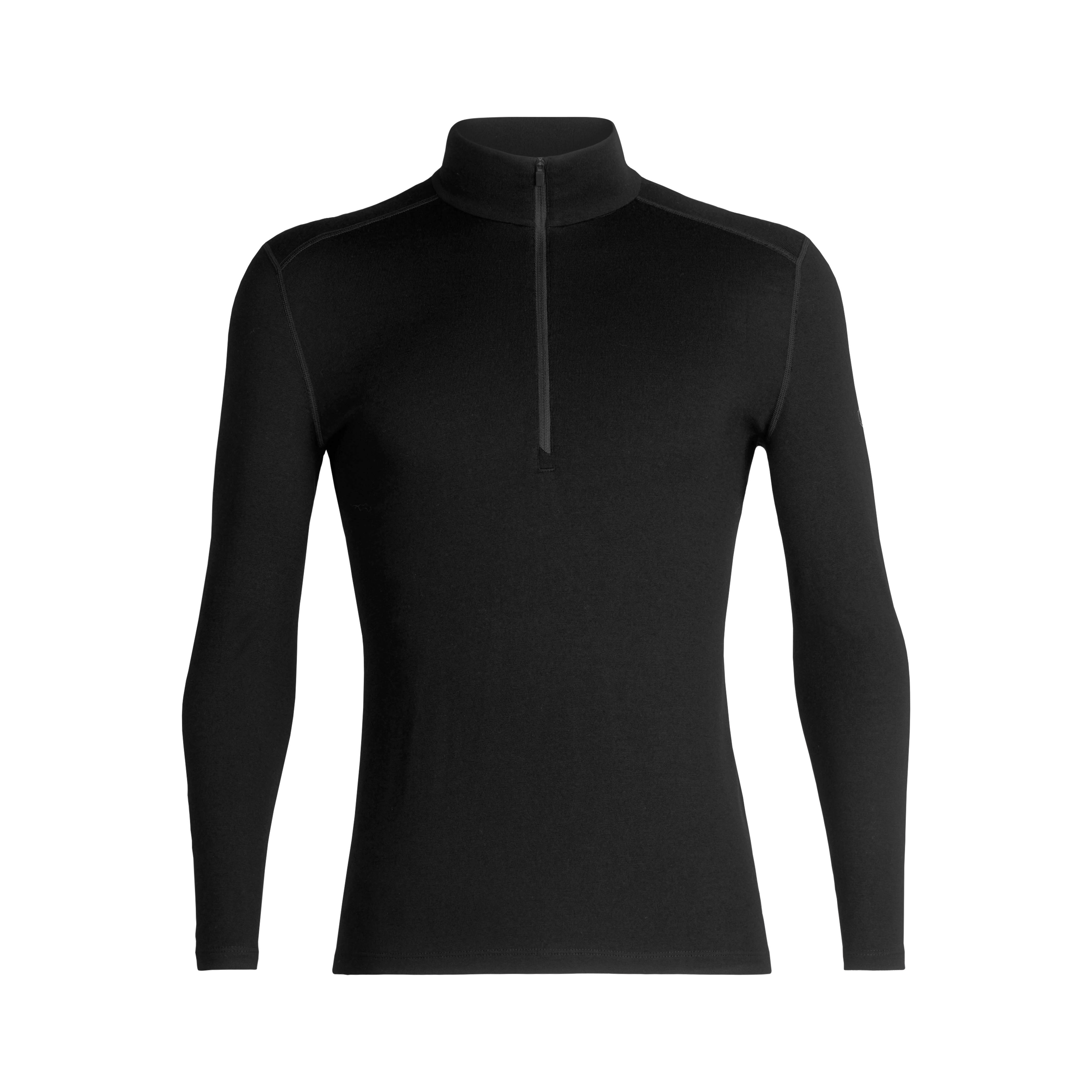 Icebreaker Men’s Merino 260 Tech Long Sleeve Half Zip Thermal Top Black