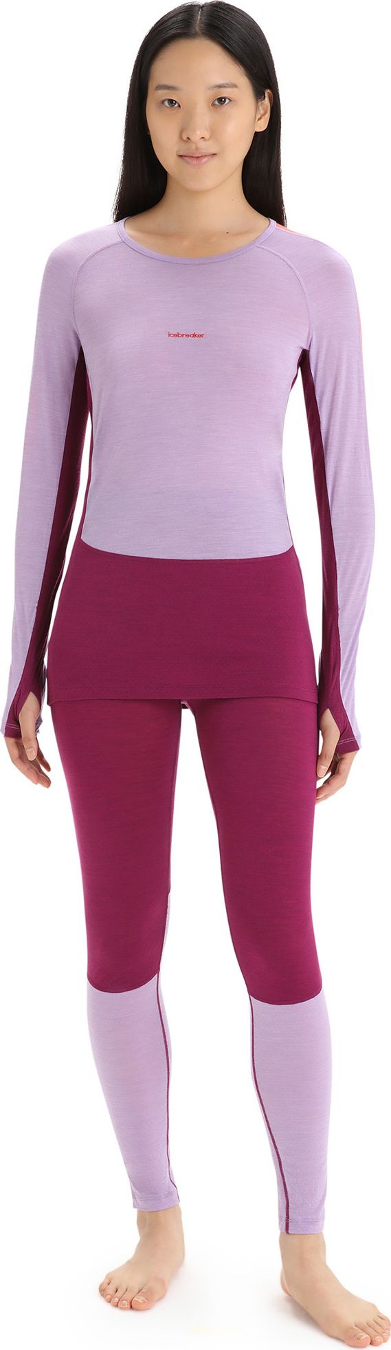 Icebreaker Women's 125 Zoneknit™ Long Sleeve Crew Purple Gaze/Go Berry/Cb Icebreaker