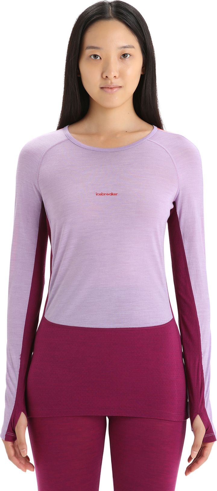 Icebreaker Women's 125 Zoneknit™ Long Sleeve Crew Purple Gaze/Go Berry/Cb Icebreaker