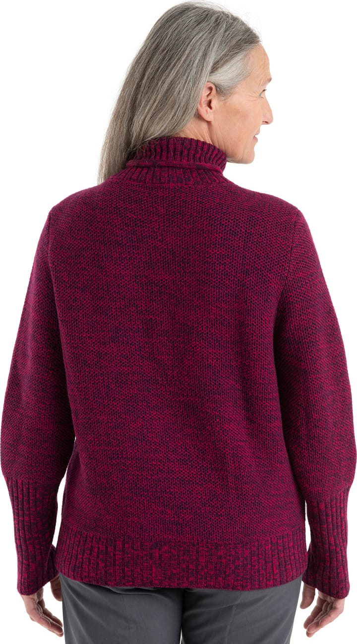 Icebreaker Women's Seevista Funnel Neck Sweater Nightshade/Electron Pink Icebreaker