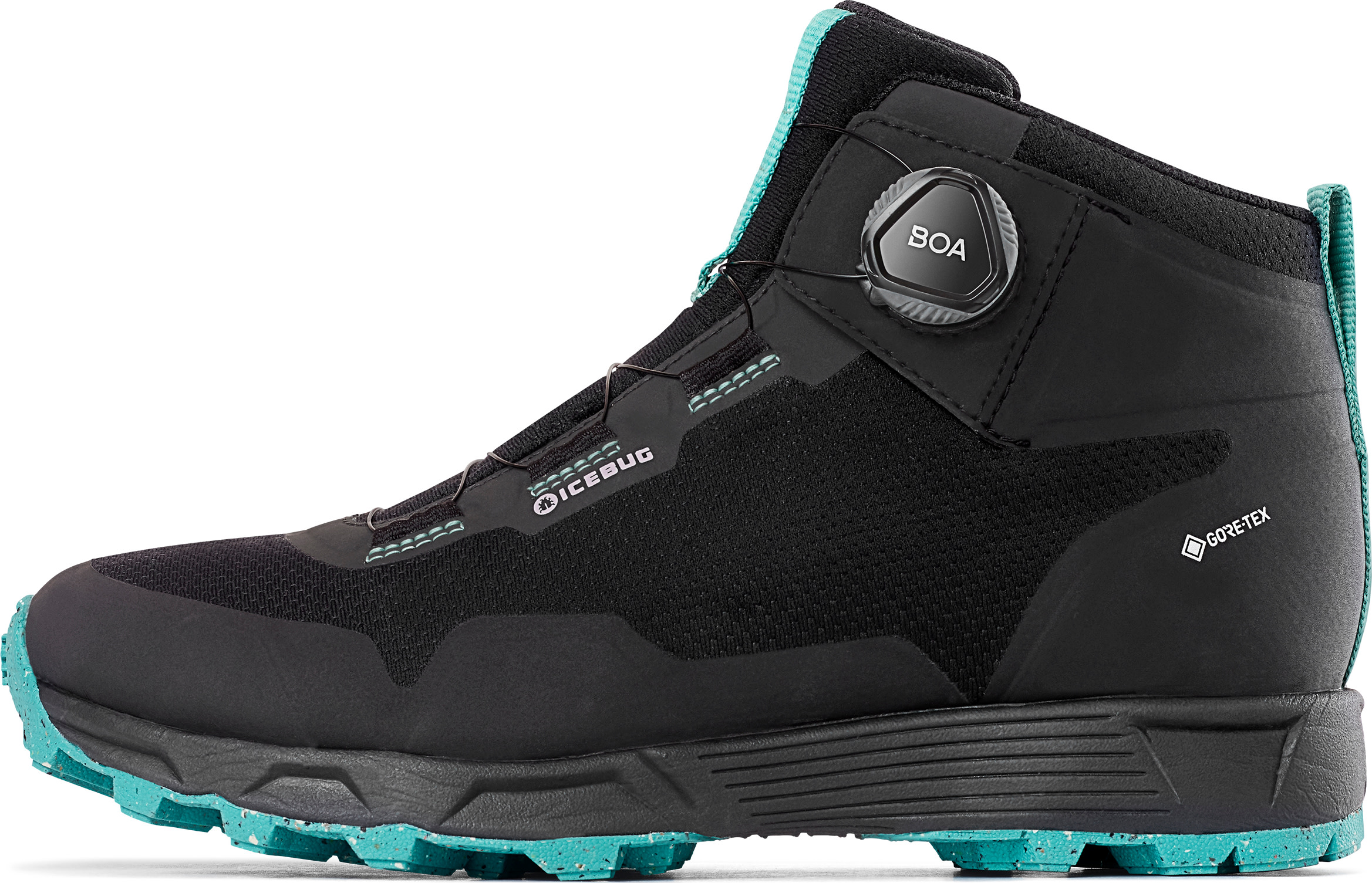 Icebug Women’s Rover Mid RB9B Gore-Tex Black/Mint