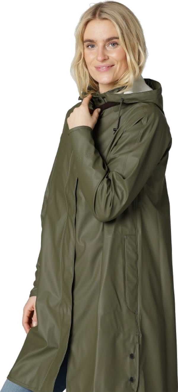 Ilse Jacobsen Women s Raincoat Detachable Hood Army