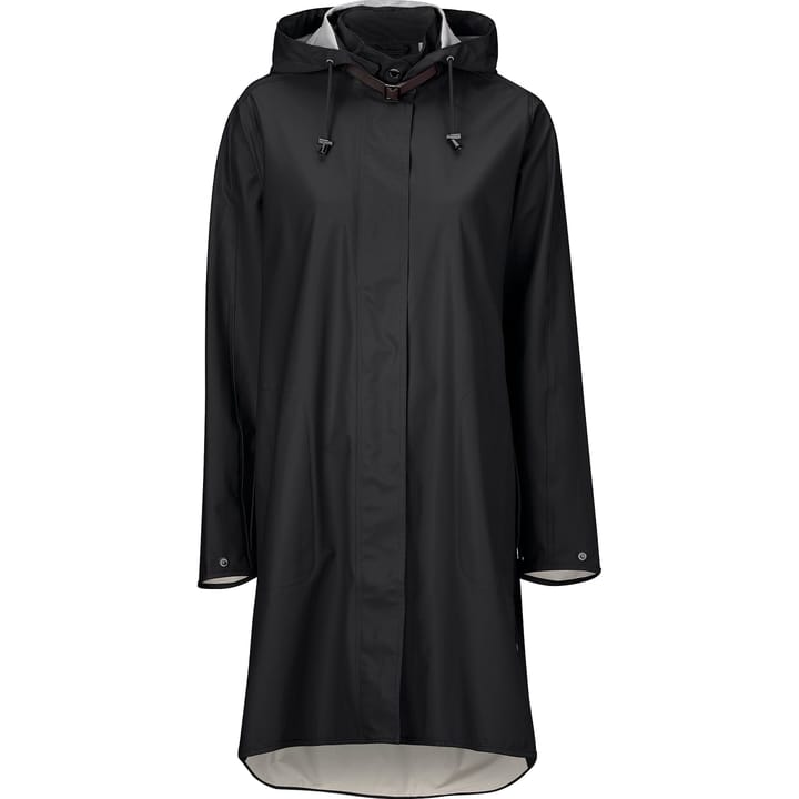 Black women's raincoat with hood on sale