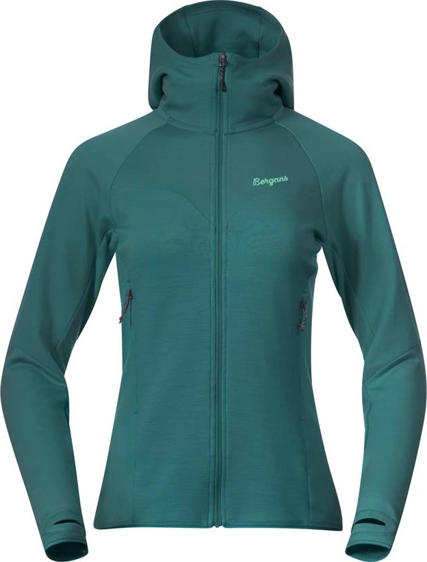 Bergans Women’s Tind Merino Hood Jacket  Malachite Green