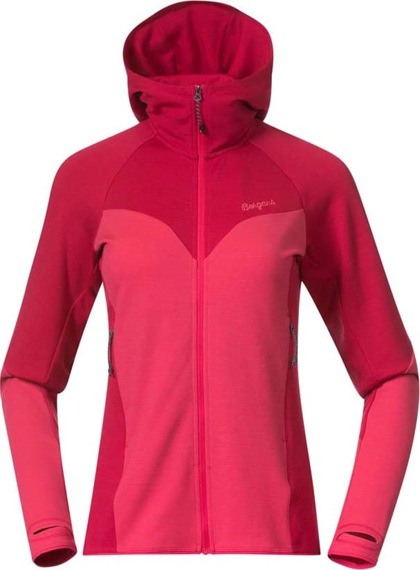 Bergans Women's Tind Merino Hood Jacket  Alpine Rose/Light Alpine Rose