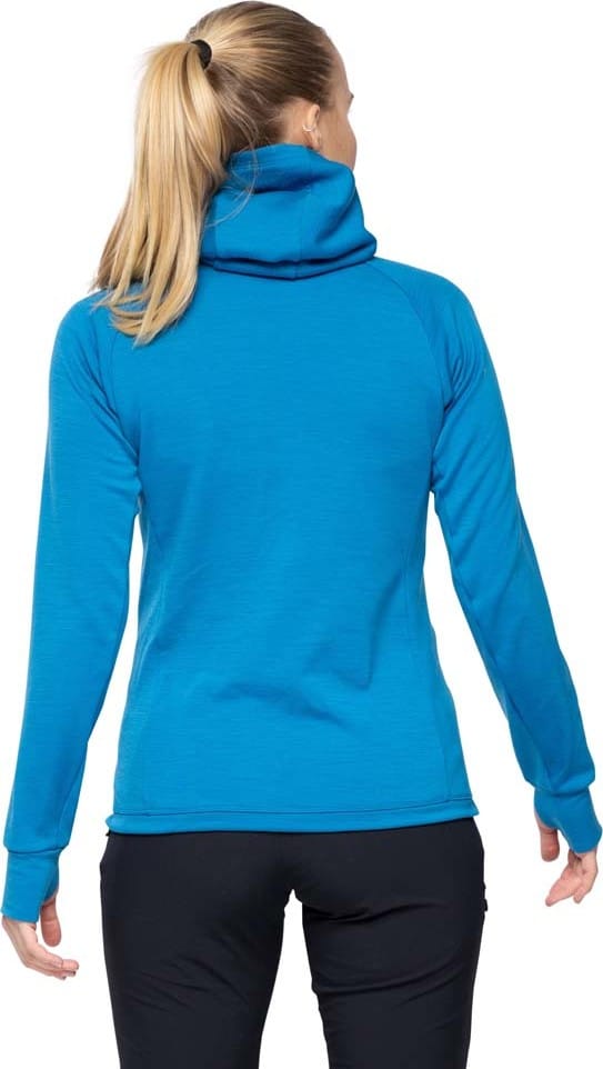 Bergans Women's Rabot Merino Tech Midlayer Hoodie Dark Aqua Lagoon Bergans