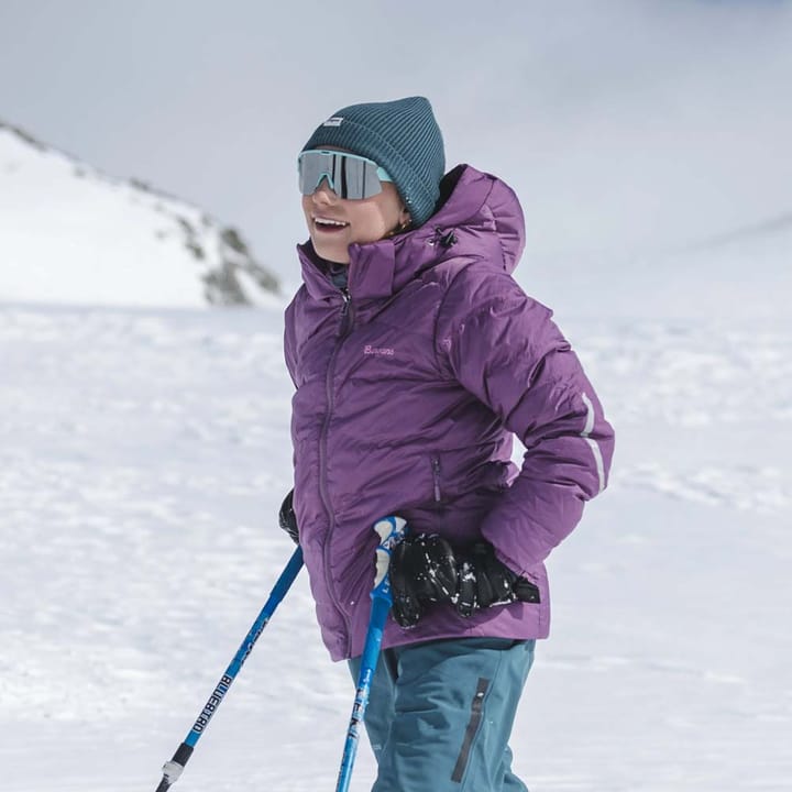 Bergans Youth Girls Røros Down Jacket Dark Ruby Purple Bergans