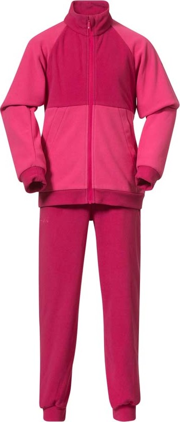 Bergans Kids’ Smådøl V5 Longzip Set Raspberry Pink/Raspberry Red