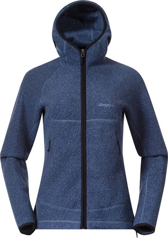 Bergans Women’s Vaagaa Merino Terry Midlayer Hoodie Granite Blue