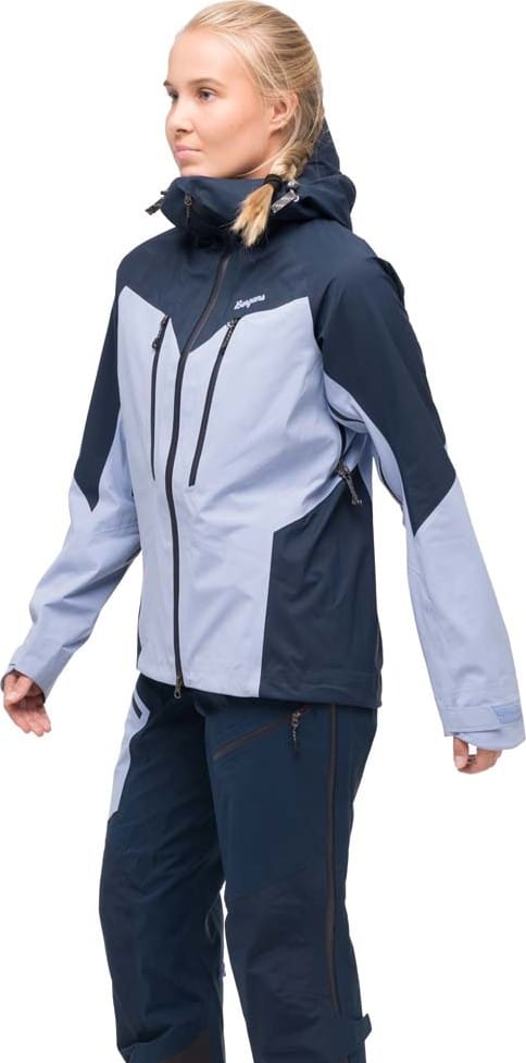 Bergans Women's Tind 3Layer Shell Jacket Blueberry Milk/Navy Blue Bergans