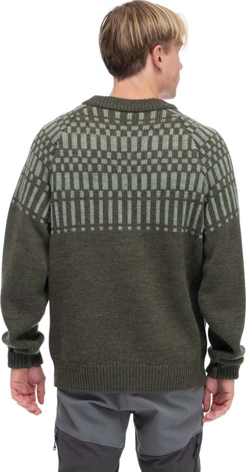 Bergans Men's Nordmarka Merino Jumper Dark Green Mud/Light Green Mud Bergans