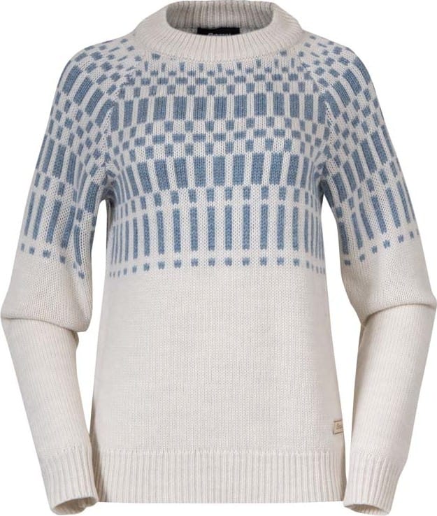 Bergans Nordmarka Merino Jumper Women Vanilla White/Husky Blue