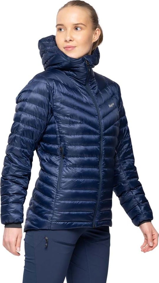 Bergans Women's Rabot Light Down Jacket Hood Navy Blue Bergans