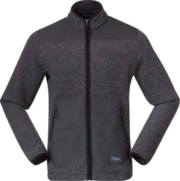 Bergans Men's Nordmarka Rewool Pile Midlayer Jacket Solid Dark Grey/Dark Shadow Grey Bergans