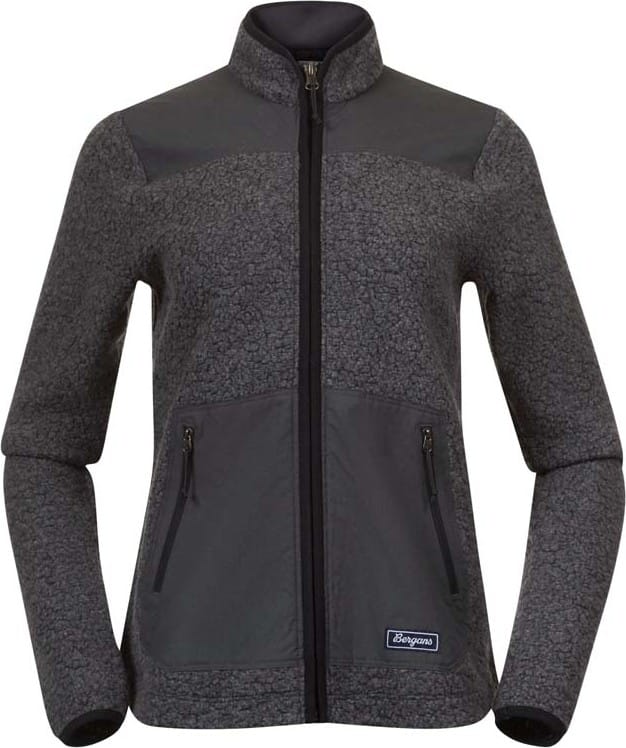 Bergans Women's Nordmarka Rewool Pile Midlayer Jacket Solid Dark Grey/Dark Shadow Grey Bergans