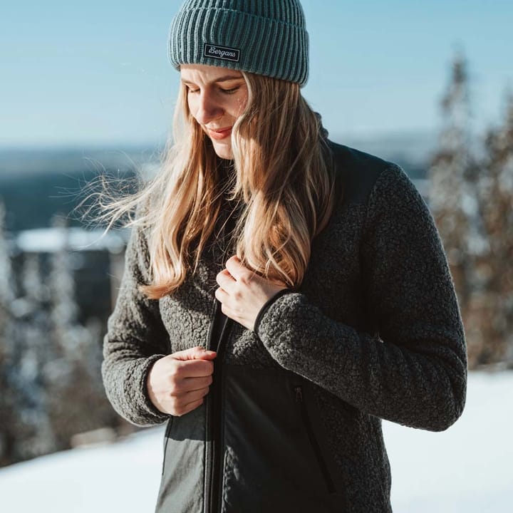 Bergans Women's Nordmarka Rewool Pile Midlayer Jacket Solid Dark Grey/Dark Shadow Grey Bergans