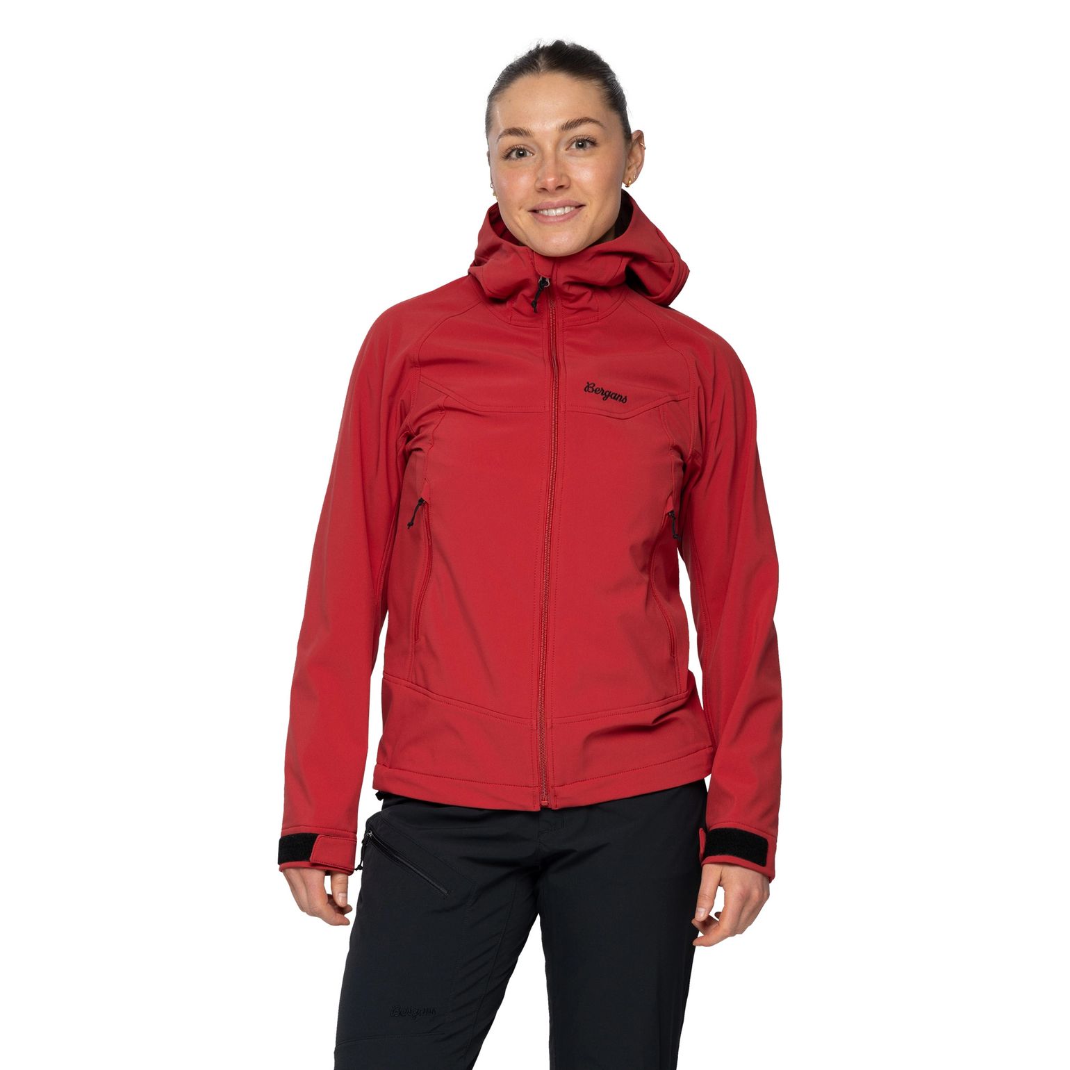 Bergans Women's Vaagaa Softshell Jacket Hood Crimson Red