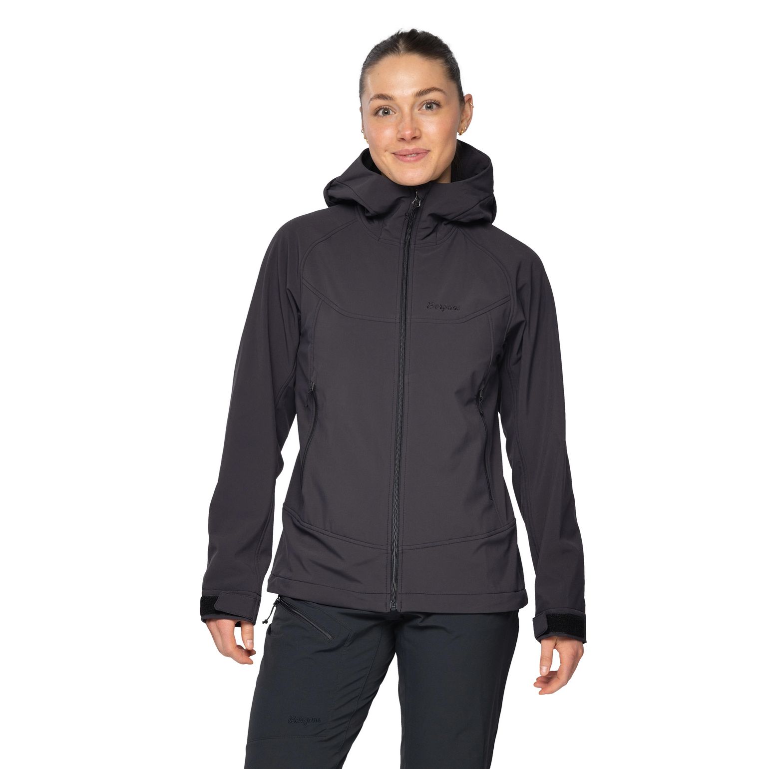 Bergans Women's Vaagaa Softshell Jacket Hood Black