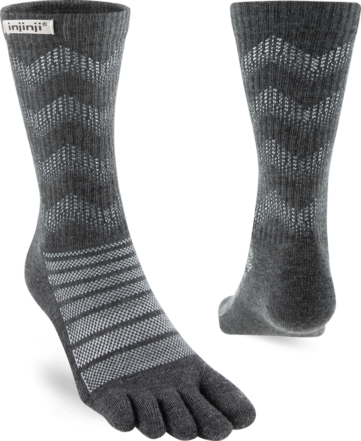 Injinji Liner Merino Wool Lightweight Crew Toe Socks Slate