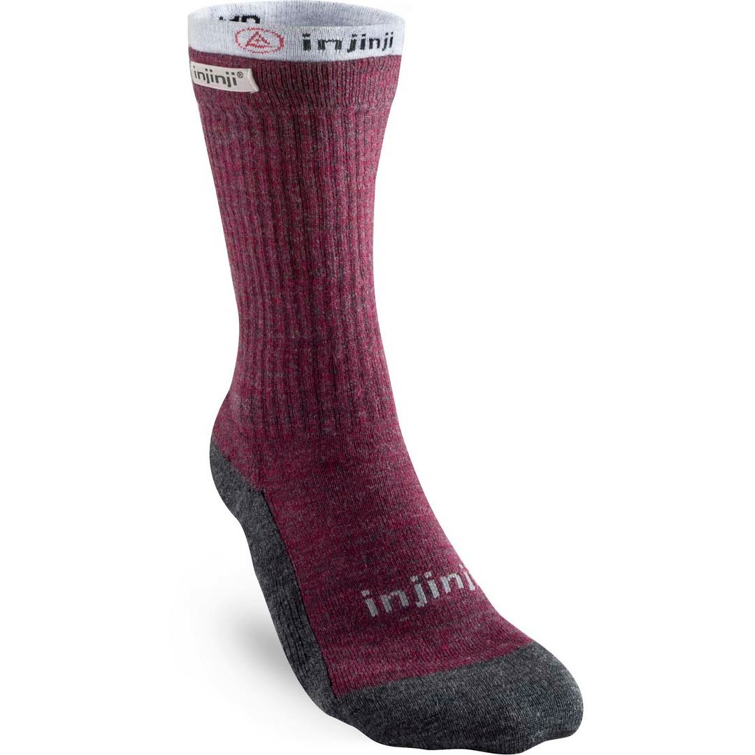 Women’s Liner + Hiker Crew Maroon/Heather Gray