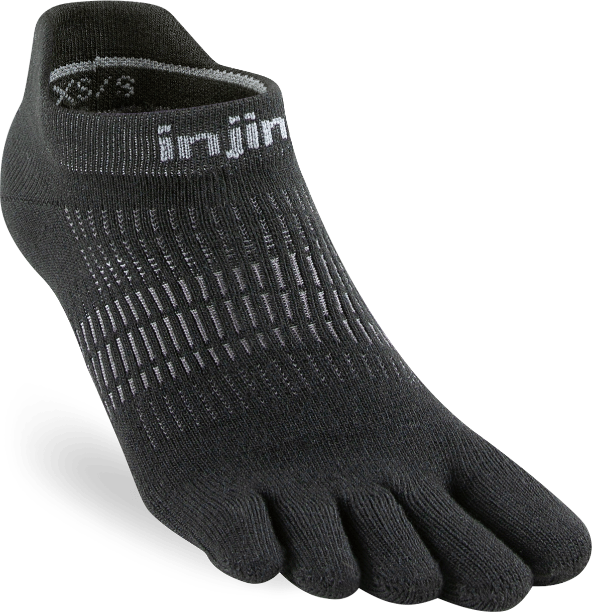 Injinji Women's Run Lightweight No-Show Black