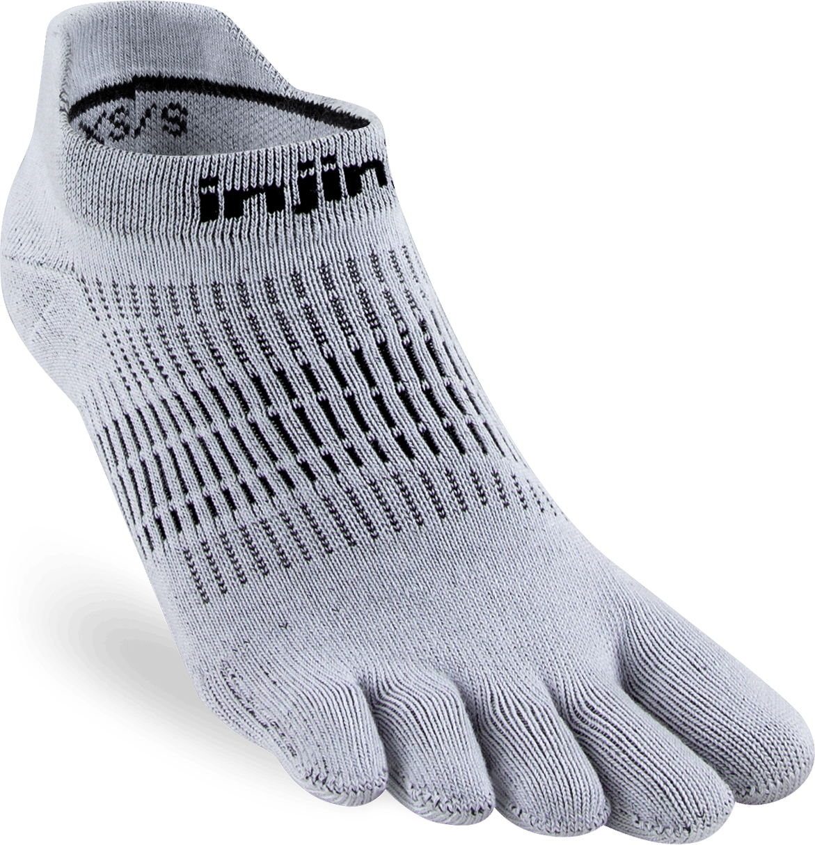 Injinji Women's Run Lightweight No-Show Grey