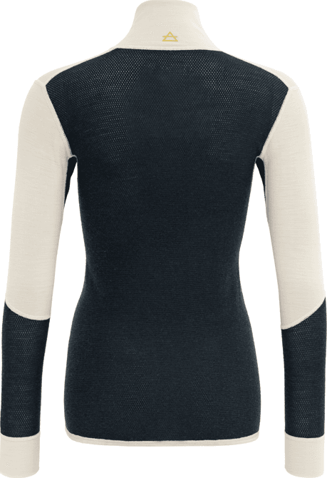 Devold Women's Wool Mesh 190 Zip Neck Ink/Offwhite Devold