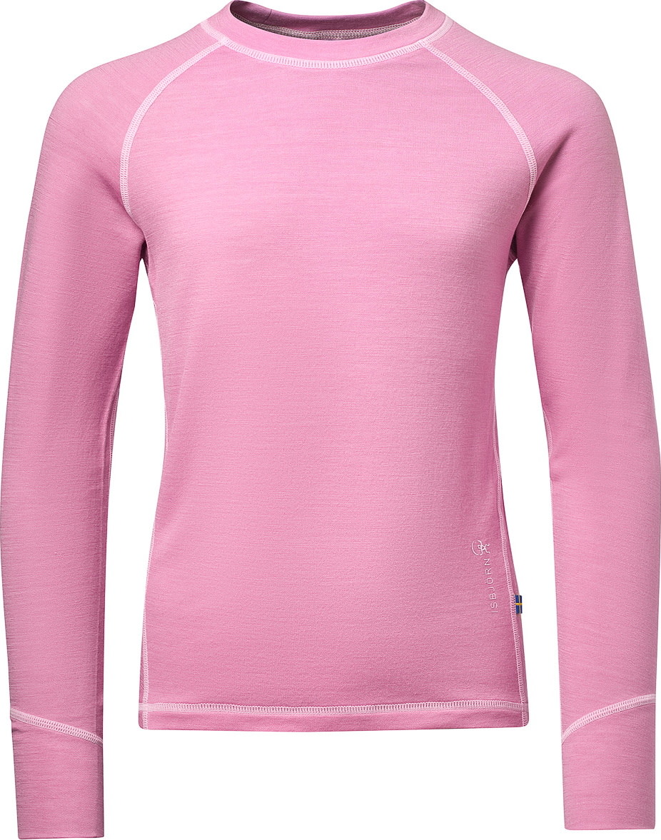 Isbjörn of Sweden Kids’ Husky Sweater Baselayer Frost Pink