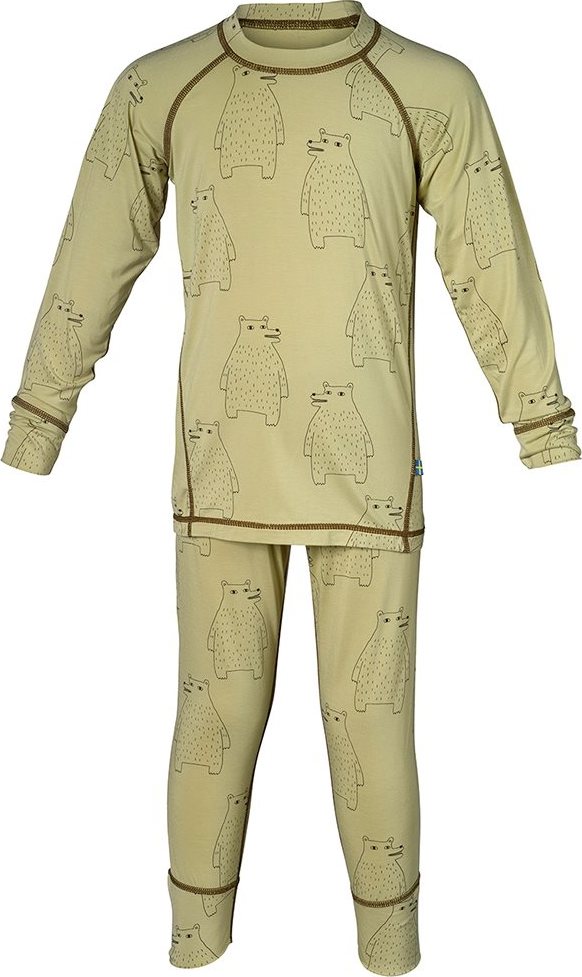 Isbjörn of Sweden Kids’ Polarbear Set Baselayer Forest Dew