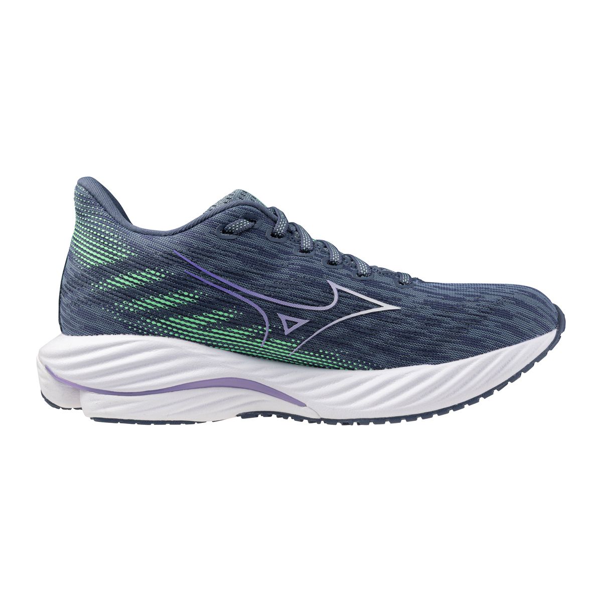 Mizuno Women's Wave Rider 28 Citadel/white/neo Mint