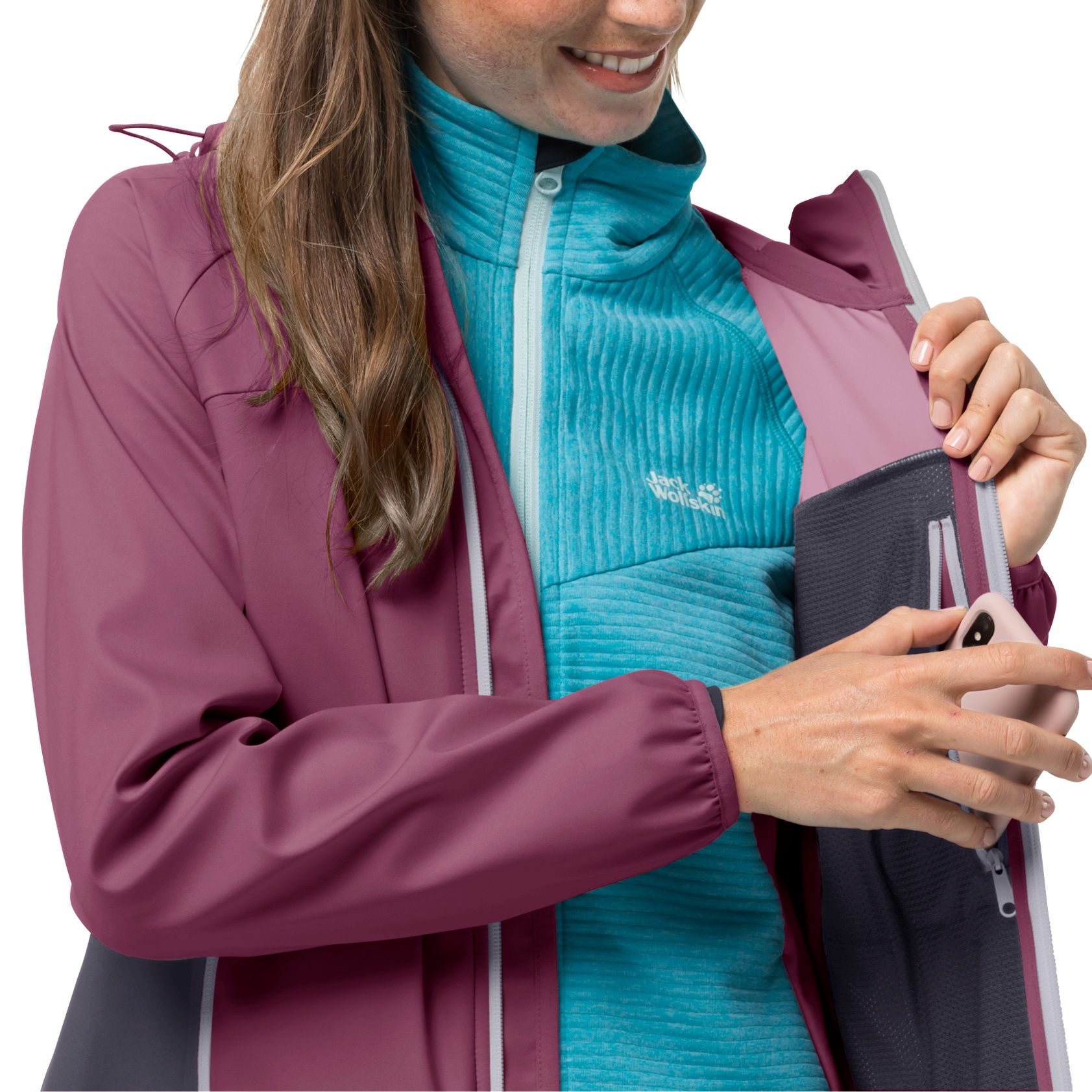 Jack wolfskin softshell on sale womens