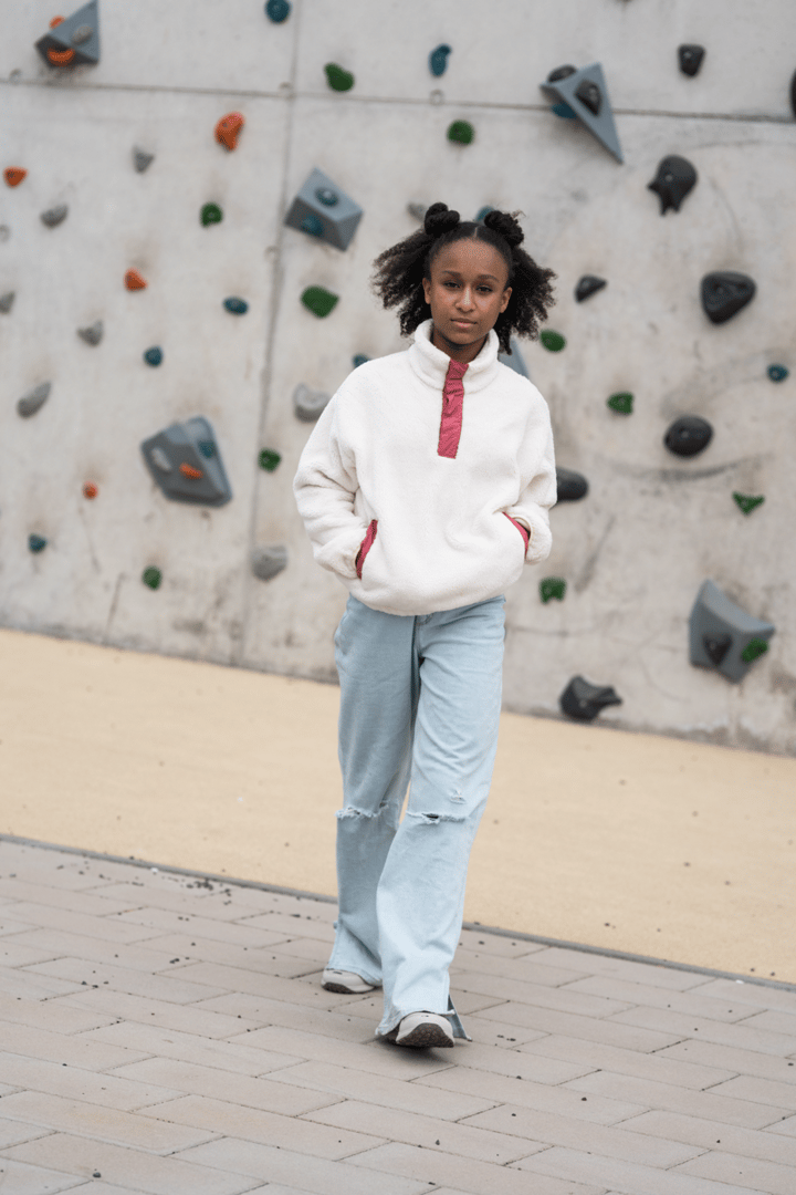 Girls half zip discount fleece