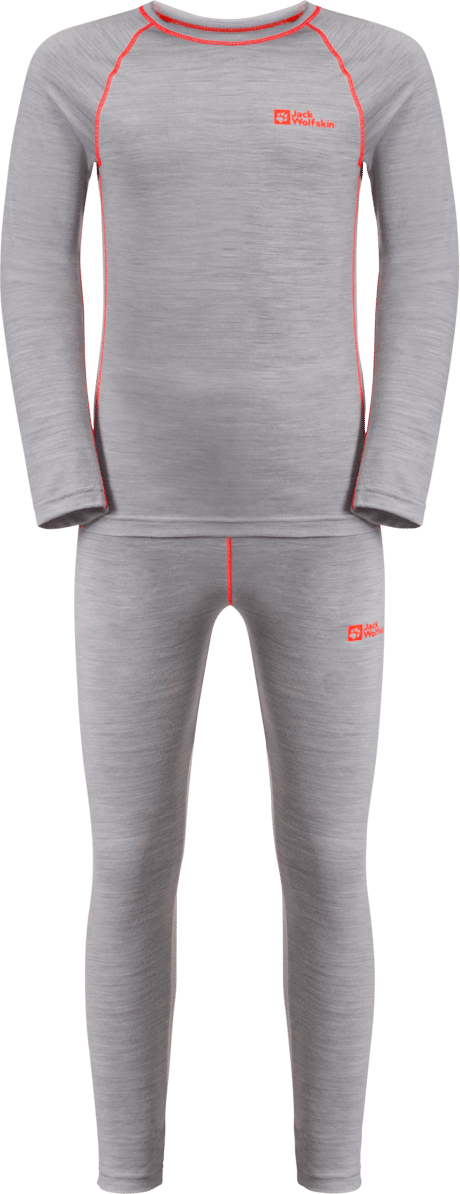 Jack Wolfskin Kids' Merino Baselayer Set Pebble